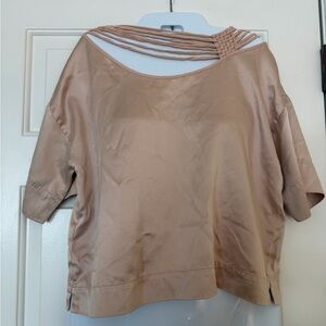 100% silk Mint Jodie Arnold 100% Silk Blush Strappy Back Blouse Size 6
